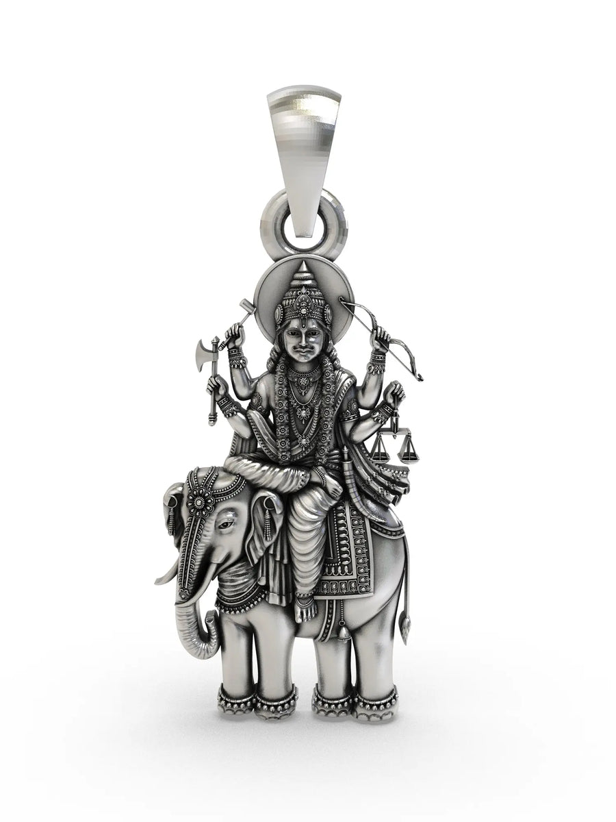 Lord Brihaspati Guru of the Devas Sterling Silver Pendant
