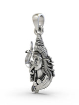 Trishul and Shiva Dual Motif Sterling Silver Pendant