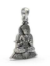 Goddess Annapurna Sterling Silver Pendant