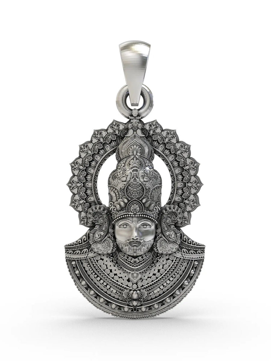 Khatu Shyam Baba Sterling Silver Pendant