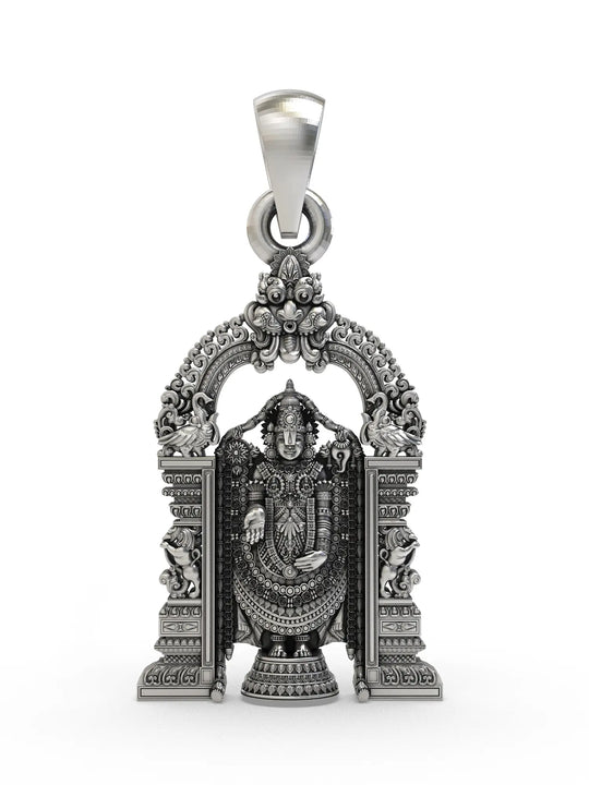 Tirupati Balaji Kirtimukha Arch Sterling Silver Pendant