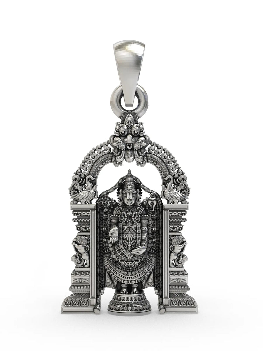 Tirupati Balaji Kirtimukha Arch Sterling Silver Pendant