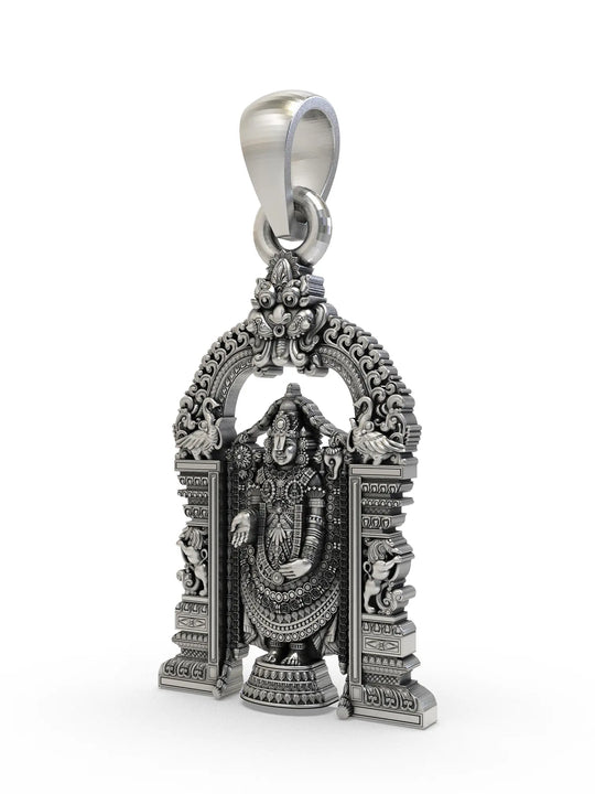 Tirupati Balaji Kirtimukha Arch Sterling Silver Pendant