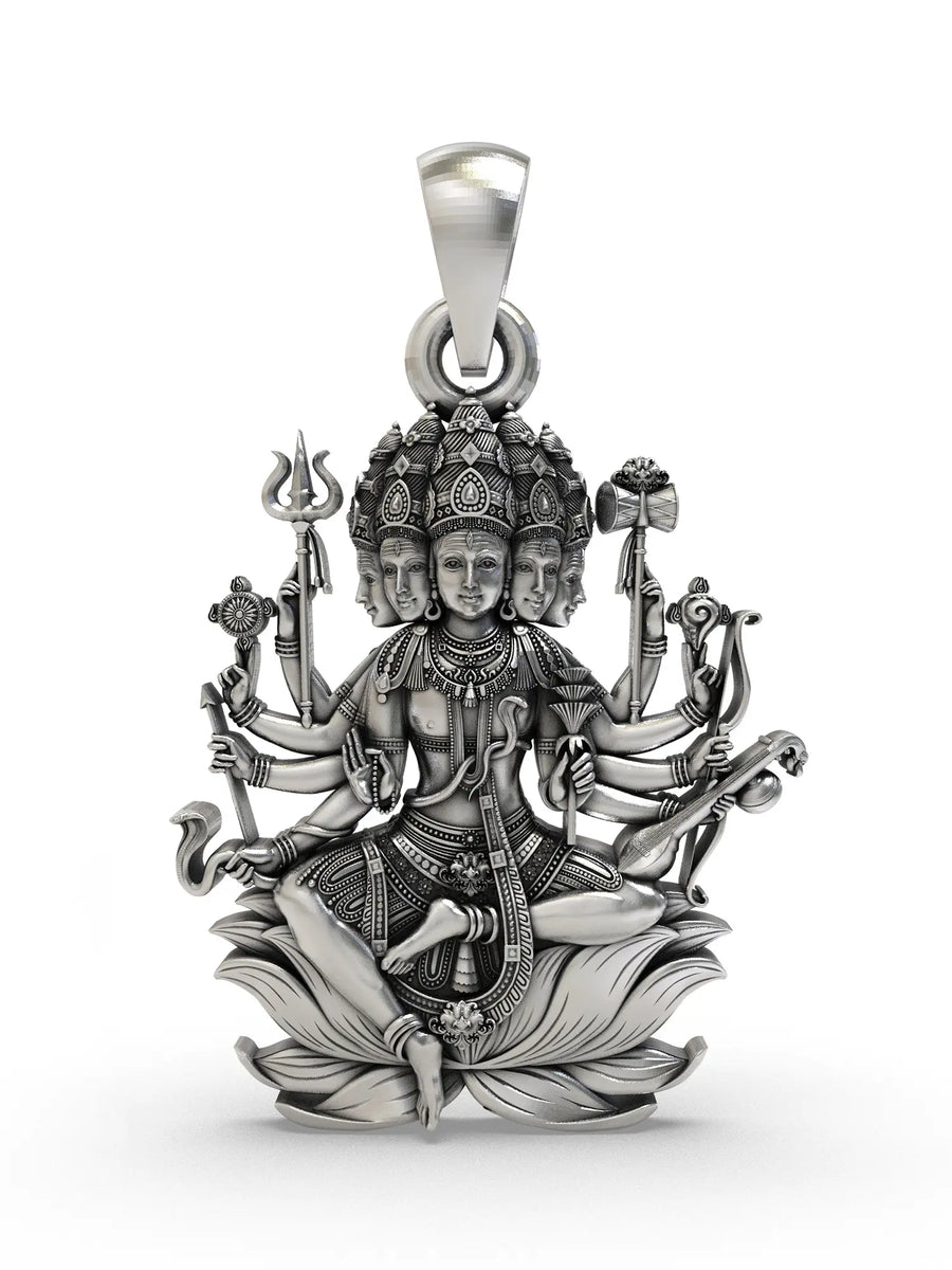 Panchmukhi Lord Shiva Sterling Silver Pendant
