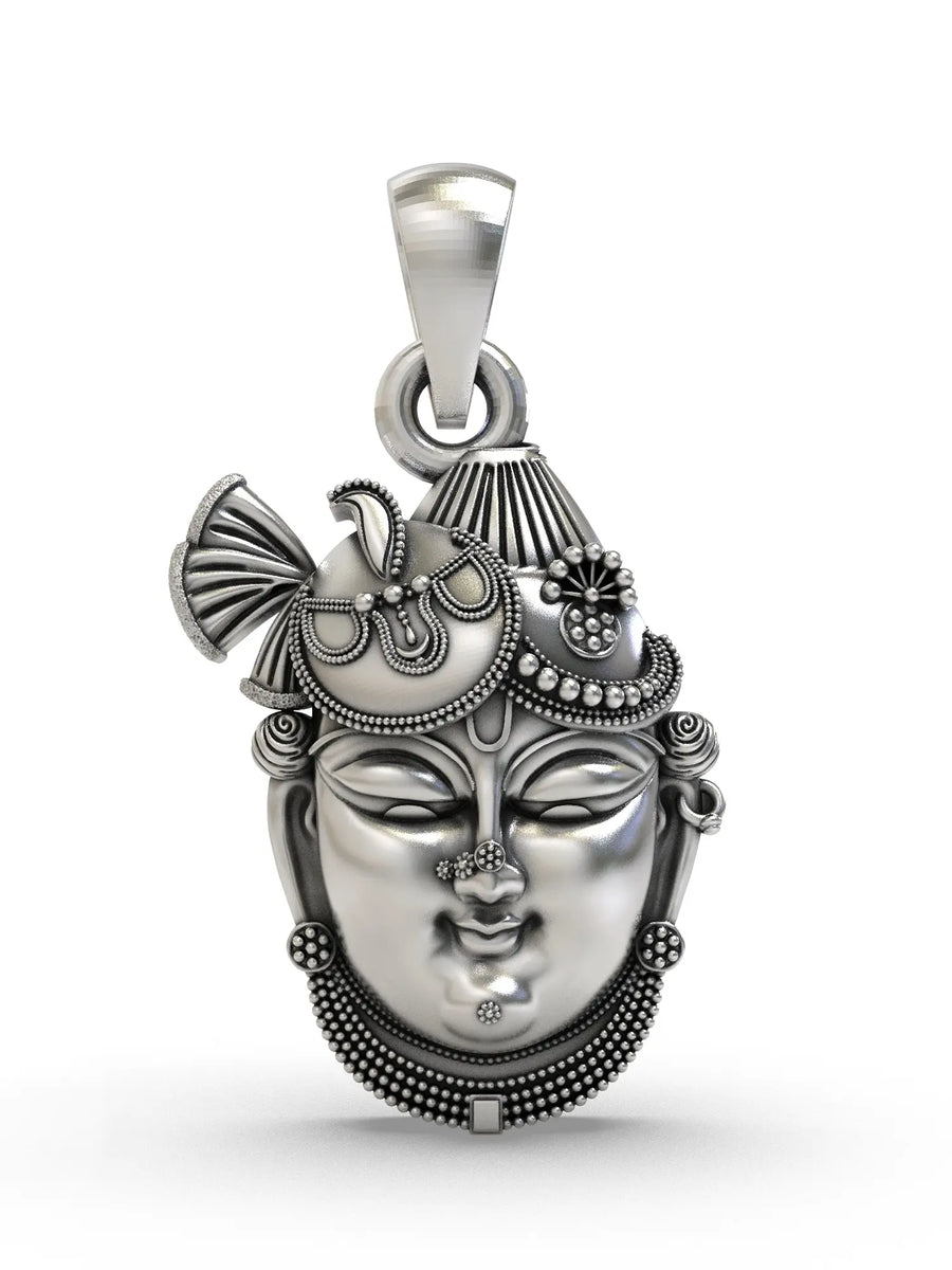 Shrinathji Face Sterling Silver Pendant