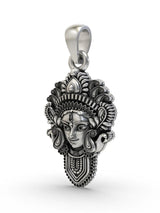 Maa Durga Face Sterling Silver Pendant