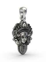 Maa Durga Face Sterling Silver Pendant
