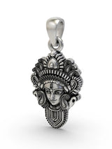 Maa Durga Face Sterling Silver Pendant