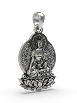 Bhumisparsha Mudra Sterling Silver Buddha Pendant