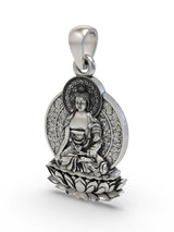 Bhumisparsha Mudra Sterling Silver Buddha Pendant