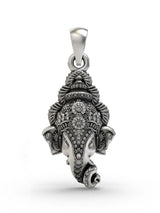 Lord Ganesha Face Sterling Silver Pendant