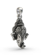 Lord Ganesha Face Sterling Silver Pendant