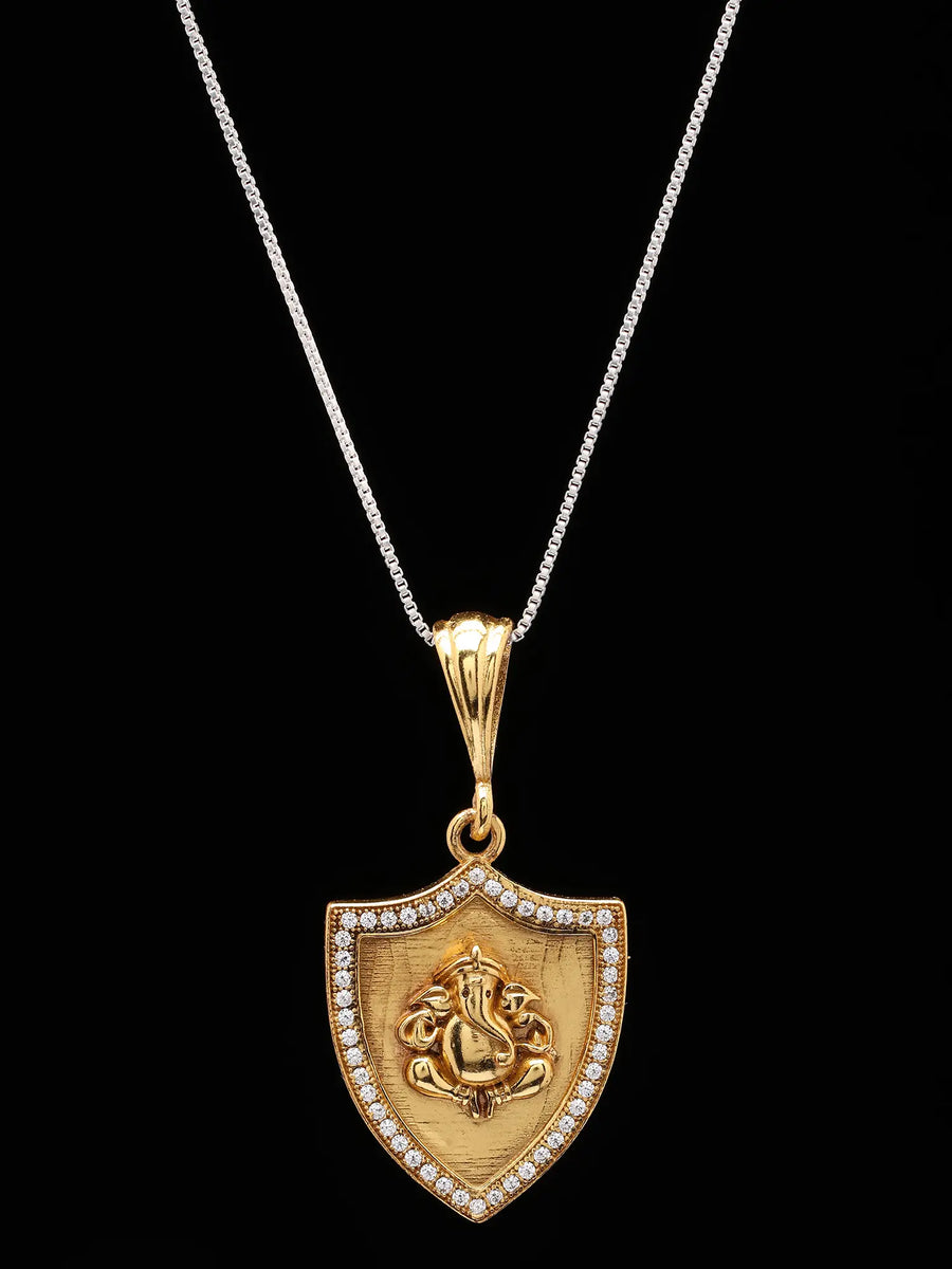 Lord Ganesha Devotional Brass Pendant