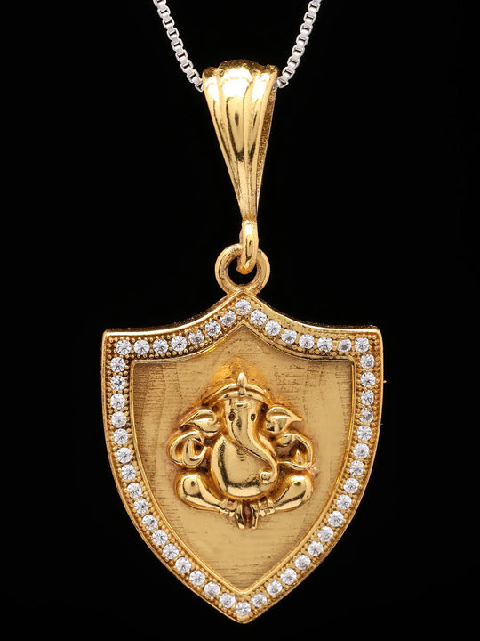 Lord Ganesha Devotional Brass Pendant