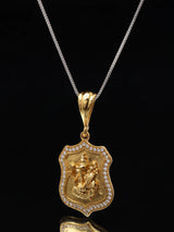 Chaturbhuja Lord Ganesha Brass Pendant