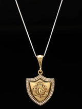 Stone Studded Lord Ganesha Brass Pendant