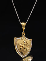 Stone Studded Lord Ganesha Brass Pendant