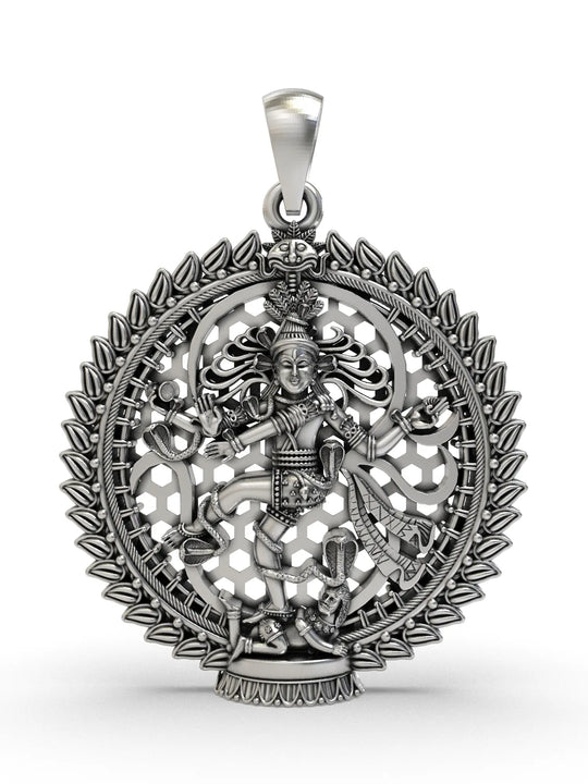 Nataraja Sterling Silver Pendant