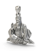 Shri Guru Nanak Devotional Sterling Silver Pendant