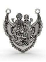 Vishnu Lakshmi on Garuda Sterling Silver Pendant