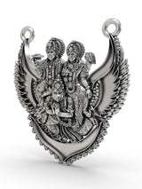 Vishnu Lakshmi on Garuda Sterling Silver Pendant