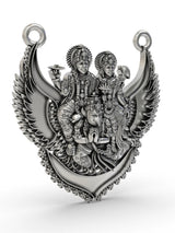 Vishnu Lakshmi on Garuda Sterling Silver Pendant