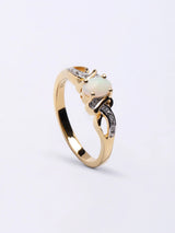 Oval Ethiopian Opal Sterling Silver Ring