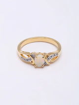 Oval Ethiopian Opal Sterling Silver Ring