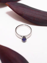Cabochon Tanzanite Sterling Silver Ring