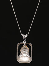 Goddess Chehar Meenakari Sterling Silver Pendant