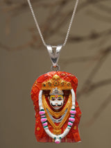 Hanuman Dada Meenakari Enamel Sterling Silver Pendant