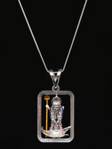 Goddess Khodiyar Meenakari Sterling Silver Pendant