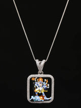 Meenakari Goddess Kali Sterling Silver Pendant