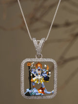 Meenakari Goddess Kali Sterling Silver Pendant