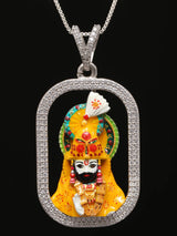 Ramdev Pir Baba Meenakari Sterling Silver Pendant