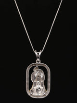 Ramdev Pir Baba Meenakari Sterling Silver Pendant