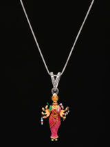 Mata Shadi Goddess Durga Sterling Silver Pendant