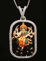 Meenakari Folk Goddess Meldi Sterling Silver Pendant