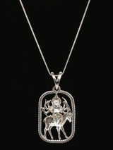 Meenakari Folk Goddess Meldi Sterling Silver Pendant
