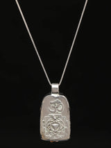 Goddess Kali Meenakari Sterling Silver Pendant