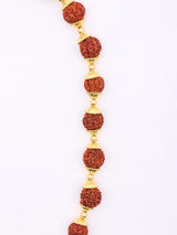 Trident Damaru Rudraksha Brass Mala Necklace