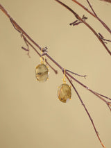 Faceted Labradorite Gold Plated Sterling Silver Hook Earrings