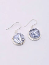 Pyrite Round Sterling Silver Hook Earrings