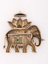 Brass Royal Elephant Brooch