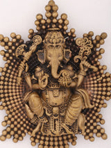 Chaturbhuja Lord Ganesha Brass Brooch