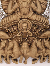 Lord Surya Narayana Brass Brooch with Antique Finish