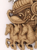 Lord Surya Narayana Brass Brooch with Antique Finish