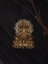 Lord Surya Narayana Brass Brooch with Antique Finish