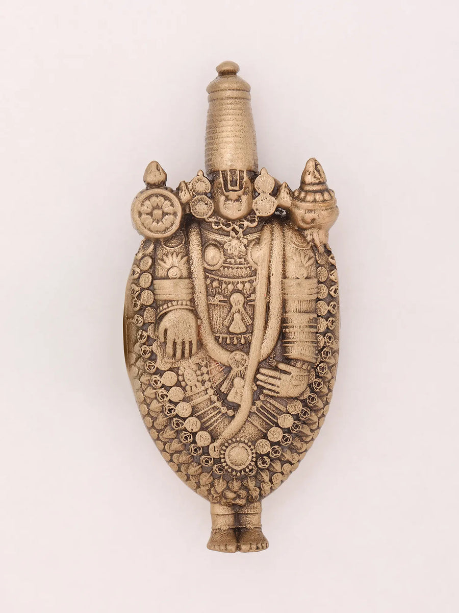 Lord Venkateswara Brass Devotional Brooch