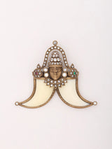 Lord Venkateshwara Tiger Nail Brass Brooch